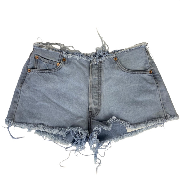 Levi's Pants - Levi's Vintage Grey 90s Grunge Cut Off Jean Shorts 28